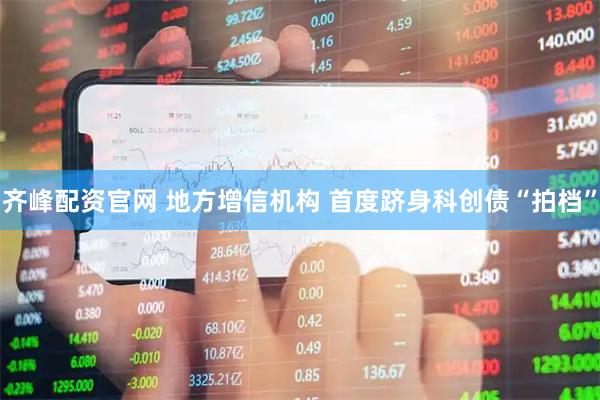 齐峰配资官网 地方增信机构 首度跻身科创债“拍档”