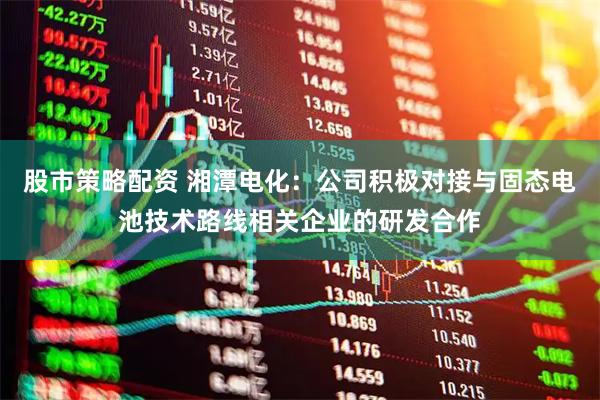 股市策略配资 湘潭电化：公司积极对接与固态电池技术路线相关企业的研发合作
